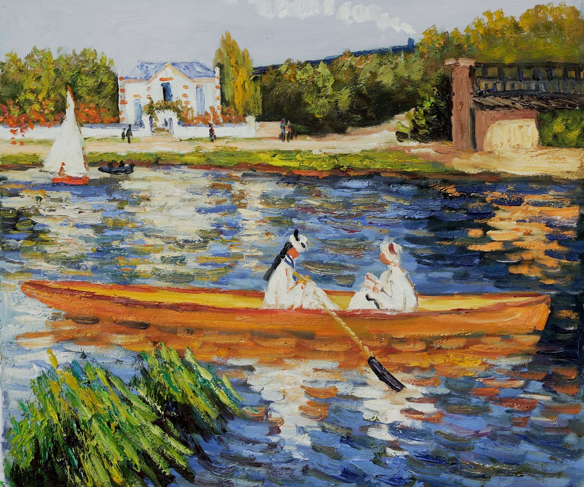 Boating on the Seine - Pierre-Auguste Renoir painting on canvas